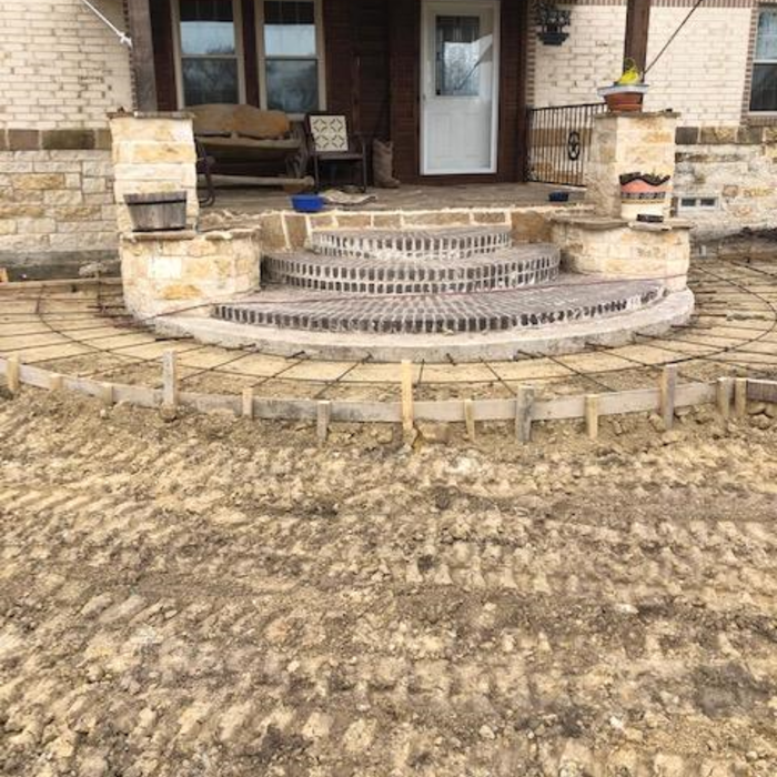 Front porch pour