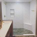 White Subway Tile Shower