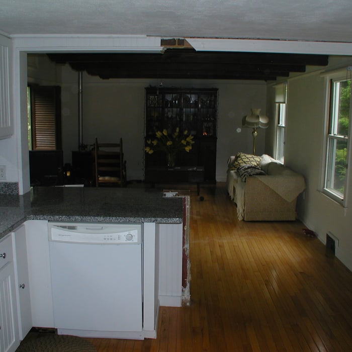 Doesn't look too bad here. From kitchen