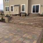 Patio, walls, steps