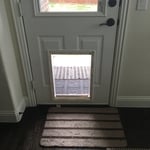 Installed large pet door