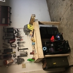Work Bench And Pegboard Install