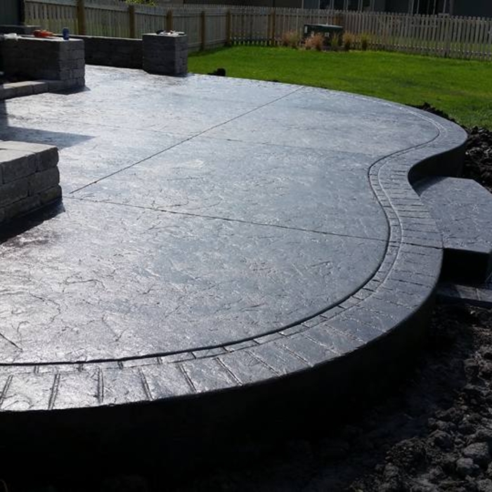Oxford slate brick border
