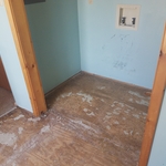 Tearing out the old.