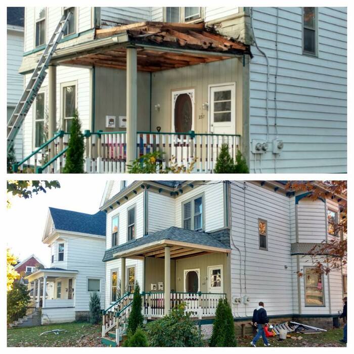Porch Before and After