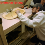 Removal of old sink and cabinet
