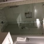 Subway glass tile shower