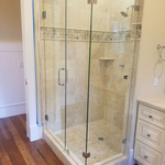 Frame less shower door