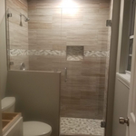 step up frame less shower