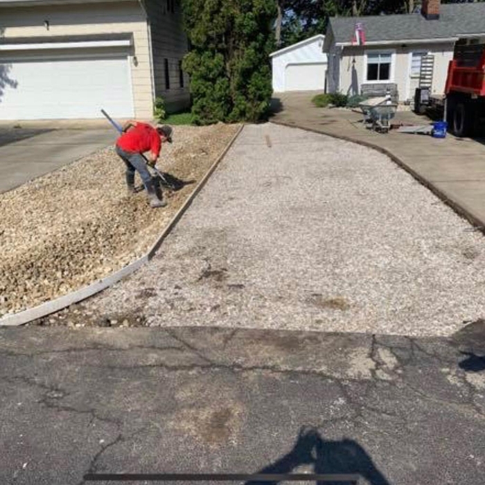 extnded concrete driveway