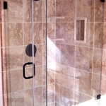 3/8" Frameless w/ Oil Rubbed Bronze Hardware