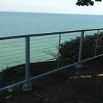 Railing on cliff
