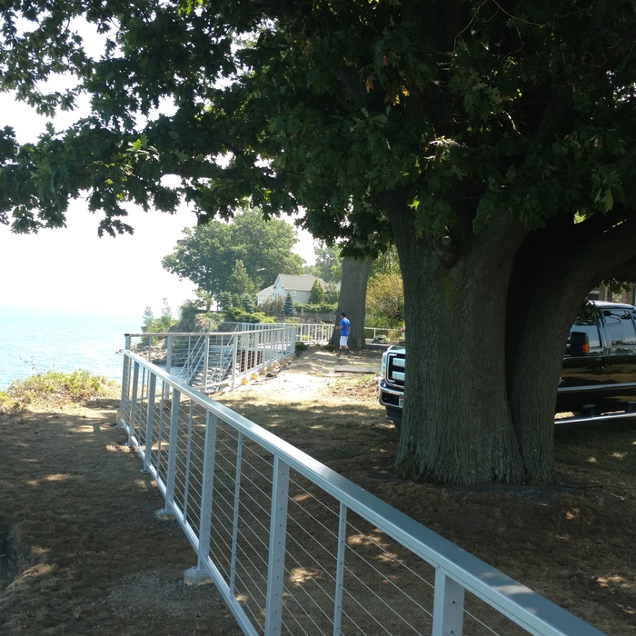 Railing on cliff