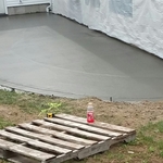 bloat floated concrete prep before stamped