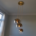 3-pendant hanging chandelier