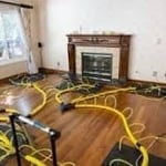 Wood floor drying