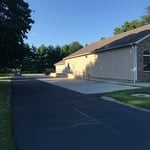 After sealcoat and line striping