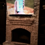 Curved TV Wall Mount Install Over Stone Fireplace