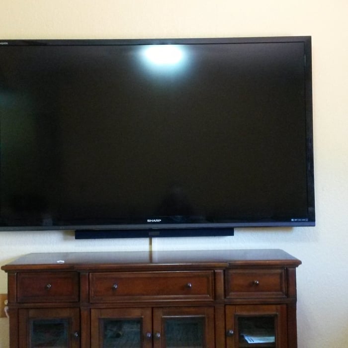 80" Sharp + Samsung Sound Bar