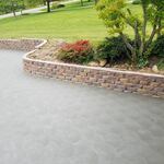 retaining wall and drive