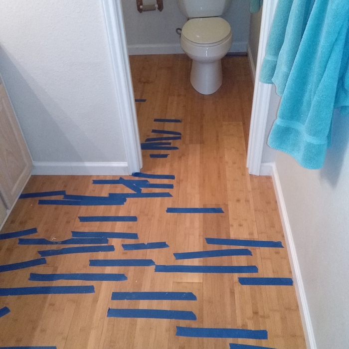 Master Bath Bamboo Flooring and BaseTrim