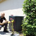 Lead Install Tech Gilbert Caceres w/New AC Install