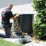Lead Install Tech Gilbert Caceres w/New AC Install