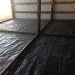 Putting down rebar plastic and cedar exspansion