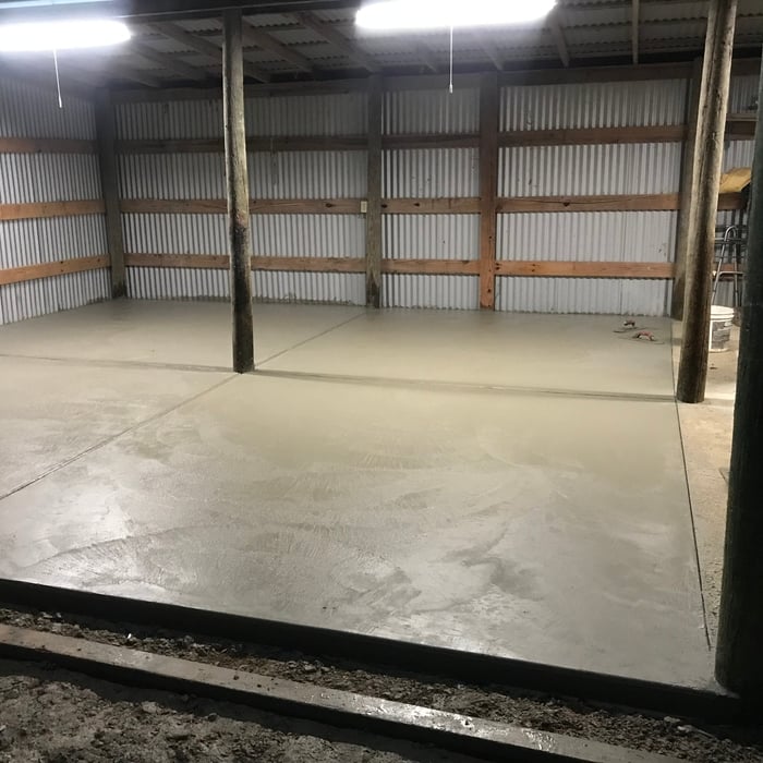 pouring and finishing concrete slab