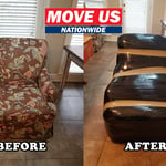 Arm Chair | Before and After Protective Wrapping