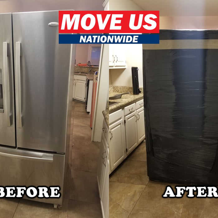 Refrigerator | Before and After Protective Wrap