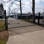 solar gate opener with arched gate