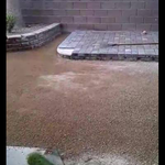 Raised paver bbq area