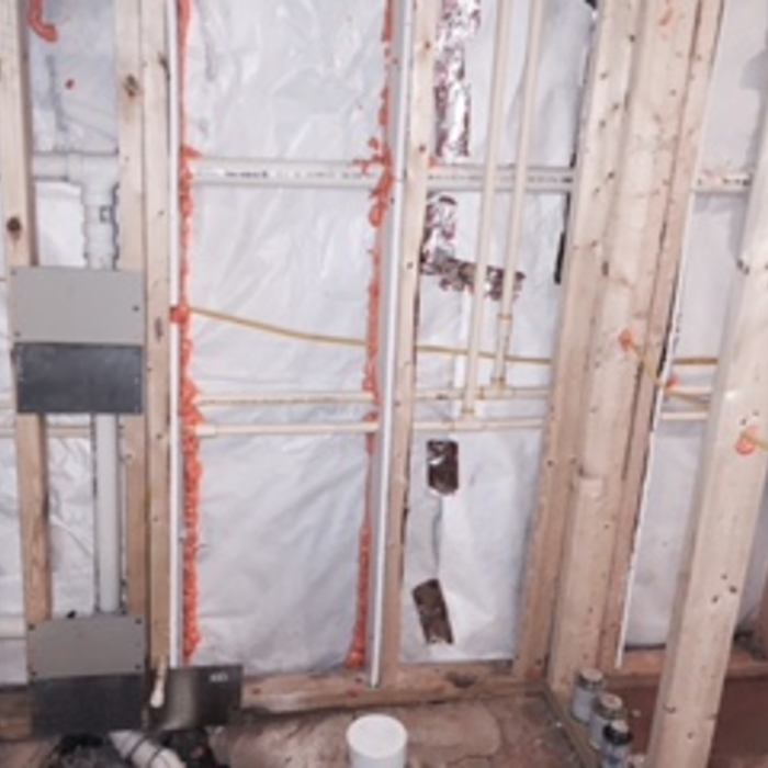 Construction phase of basement -Arlington/VA