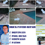 Brick Pavers Repair on Pool Deck