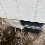 Repairing foundation with carbon fiber/epoxy