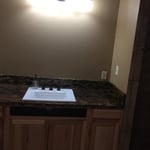 Epoxy countertops . And litchenberg burned