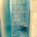 Inside Shower with Ceramic Tile Work