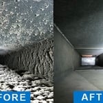 Before and After Duct Cleaning