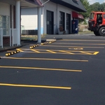 Sealing & striping of large parking lot, Londo