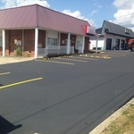 Sealing & striping parking lot