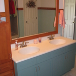 Shaker double bath vanity perspective