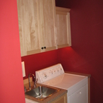 Perspective of laundry room