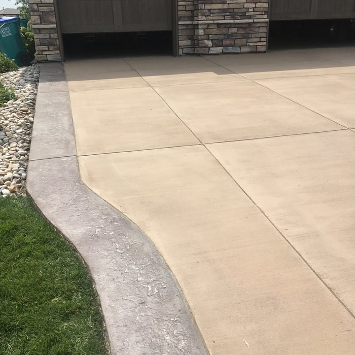 Finished stamped border