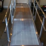Ramp installed in garage