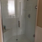 Spotless glass shower door