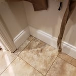Installed floor and baseboard