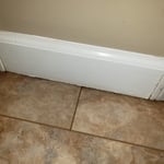 Flooring and painted existing baseboard