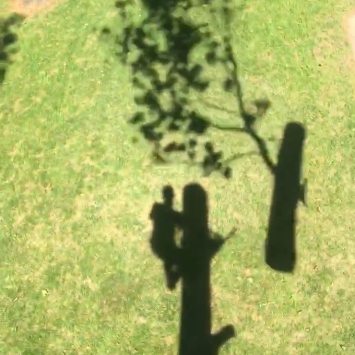 Falling piece caught in midair