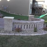 Patio with fire place